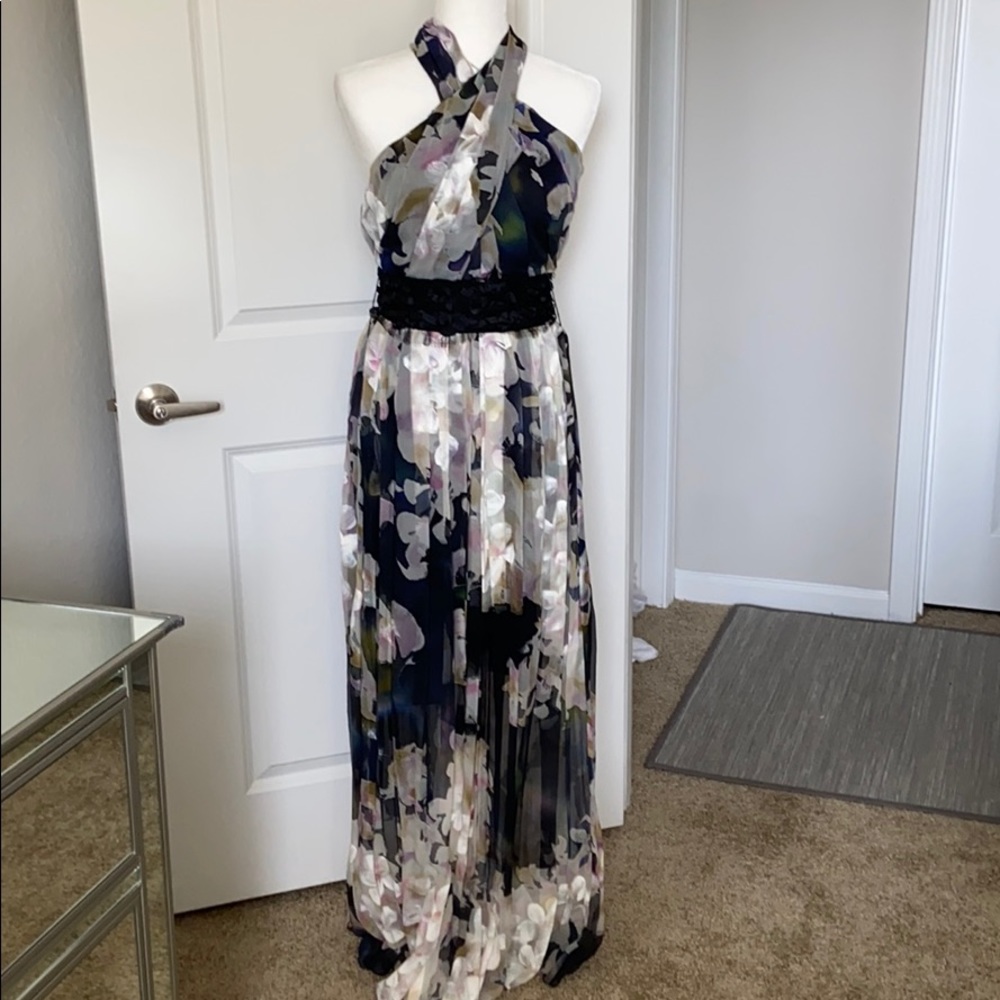 Rachel Roy halter neck maxi dress